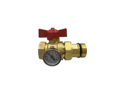 Egyenes golyóscsap 1", piros
